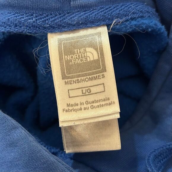 The North Face Mens Large Hoodie Pullover Logo Bright Blue Large EUC - Picture 4 of 5